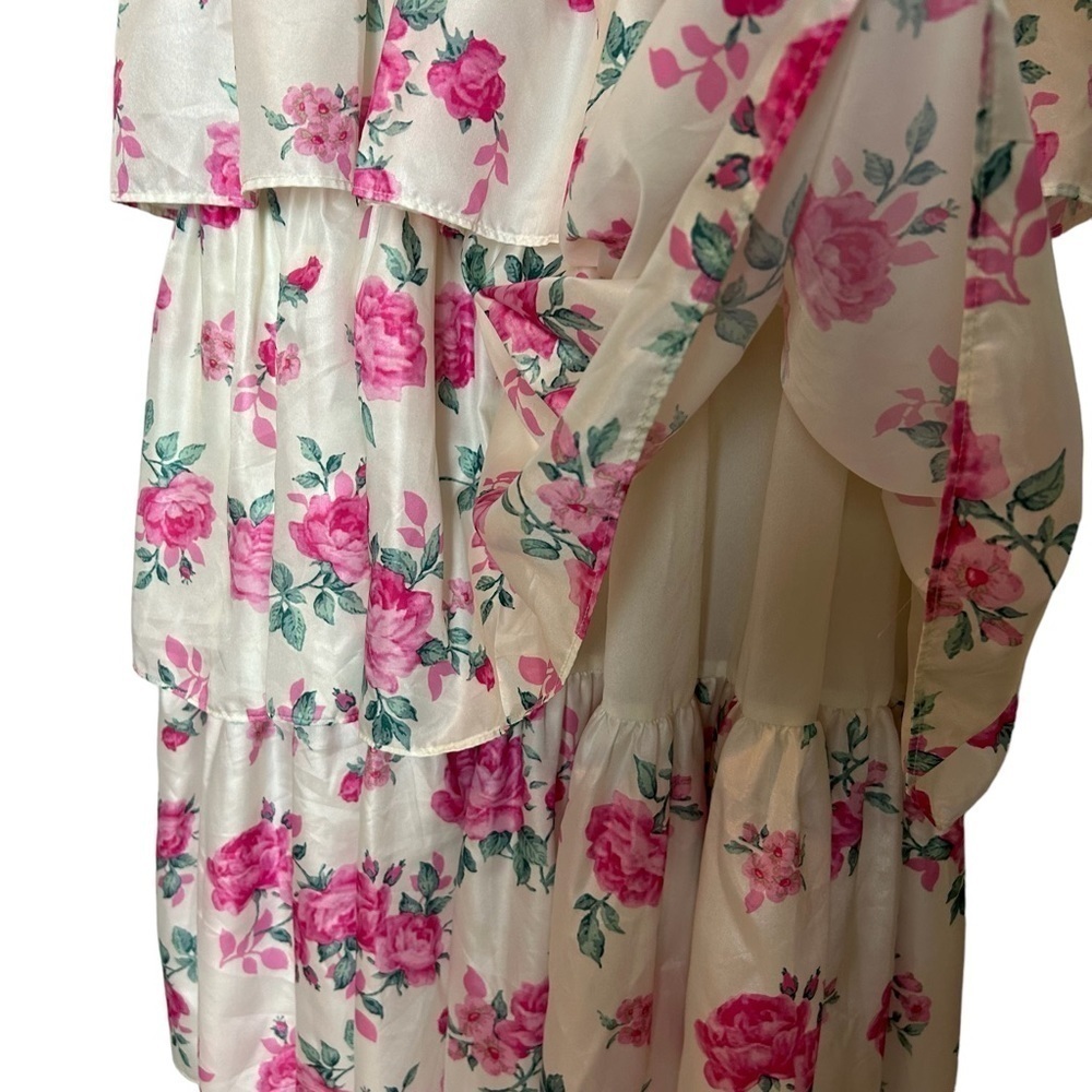 LoveShackFancy x Target Floral & Tiered Elise Midi Dress Sz. L - Picture 7 of 15